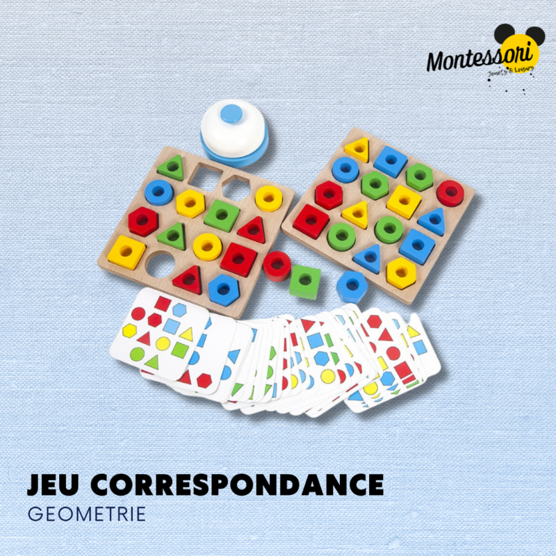 Jeu-correspondance-géométrie-Montessori
