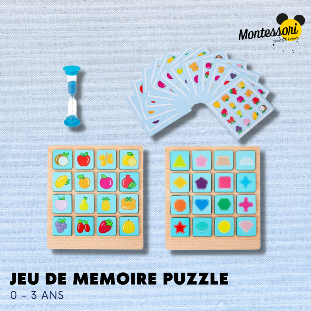 Jeu de Mémoire Puzzle Montessori