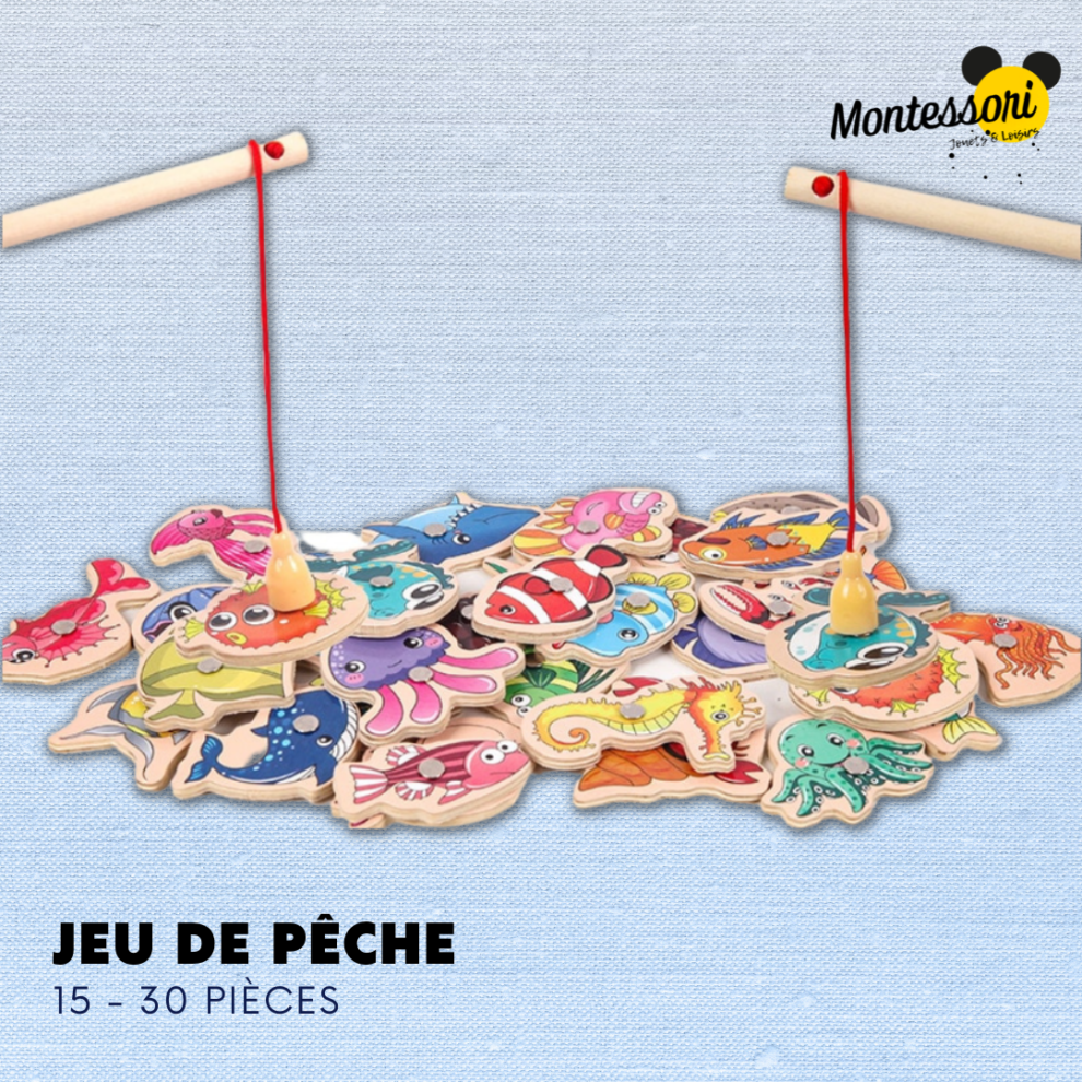 Jeu de Pêche Montessori 15 et 30 pièces Montessori