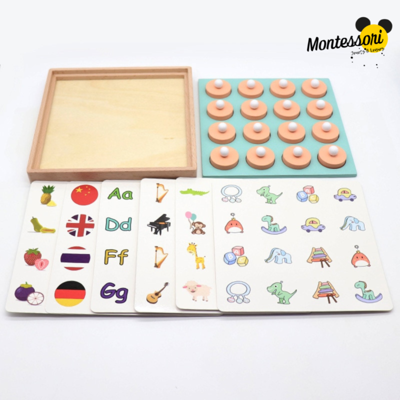 Jeu Montessori Memoire enfant évolutif en bois