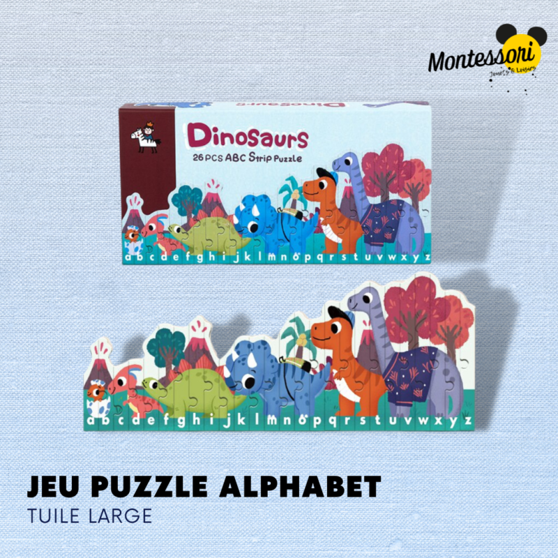 Jeu puzzle alphabet tuile large - Montessori