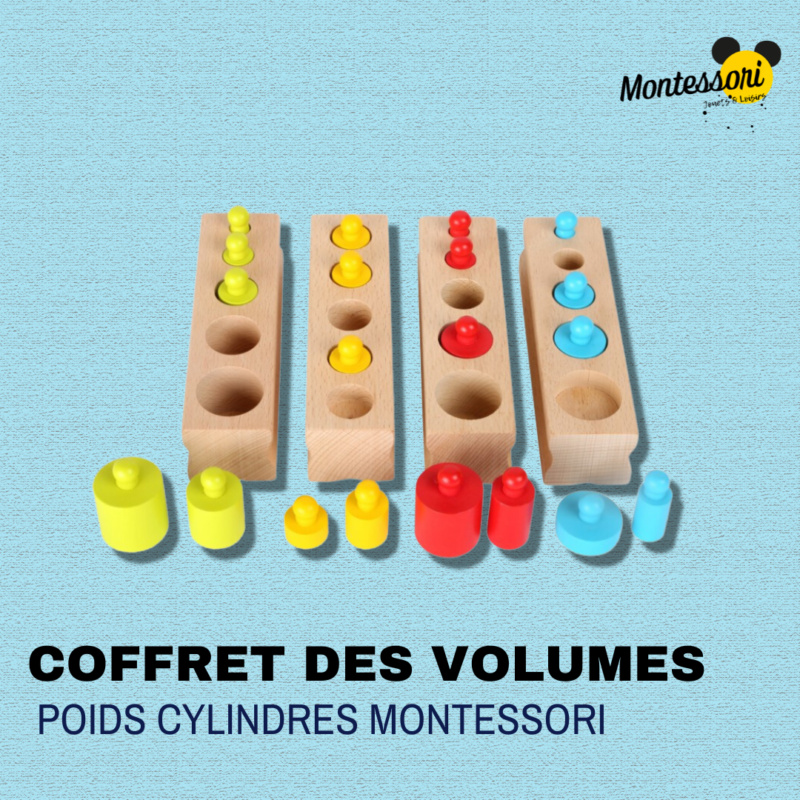 Coffret Des Volumes Et Poids Cylindres Montessori