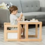Chaise Montessori Ensemble Multifonctionnel avec Table : Exploration et Apprentissage Actif