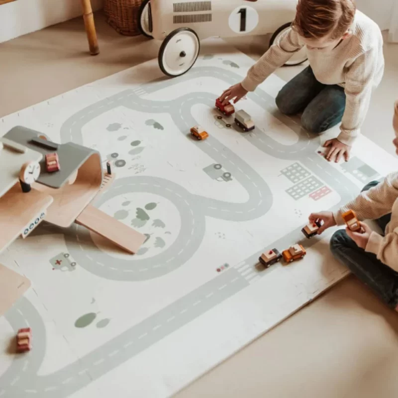 Partez à l'aventure ludique avec le Tapis Montessori Puzzle Route EVA de Play&Go