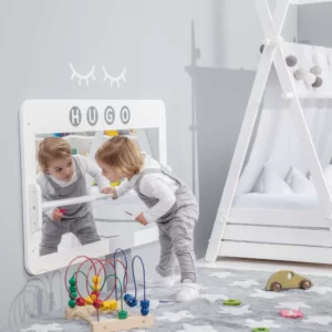 Mirror Montessori pour bébé en blanc